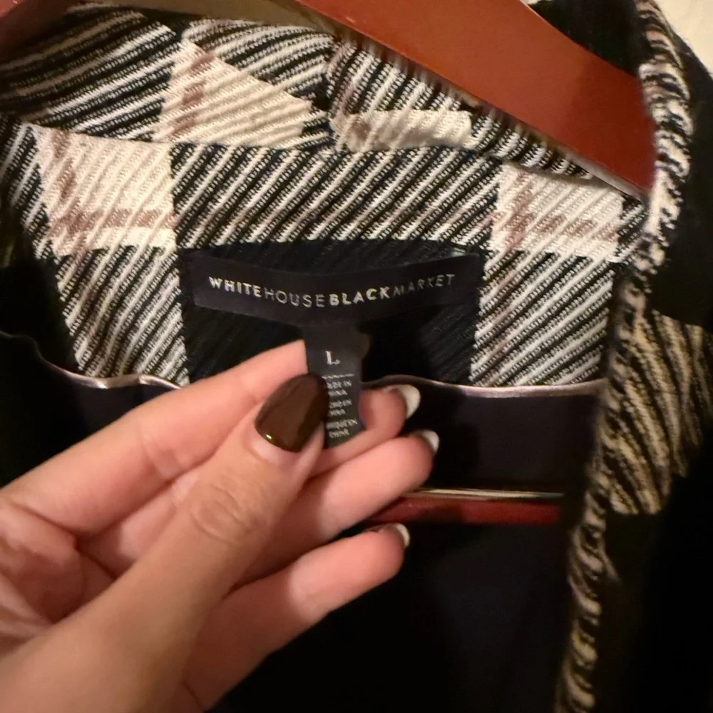 White House Black Market Checkered Jacket